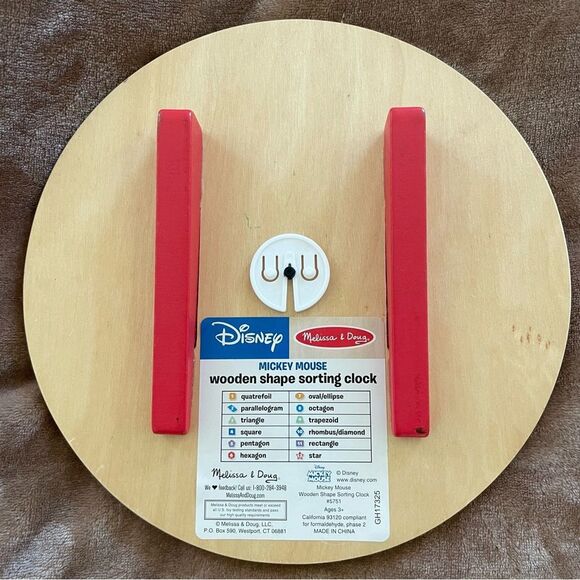Disney x Melissa & Doug Mickey Mouse Colorful Wooden Learning Clock - Picture 2 of 10